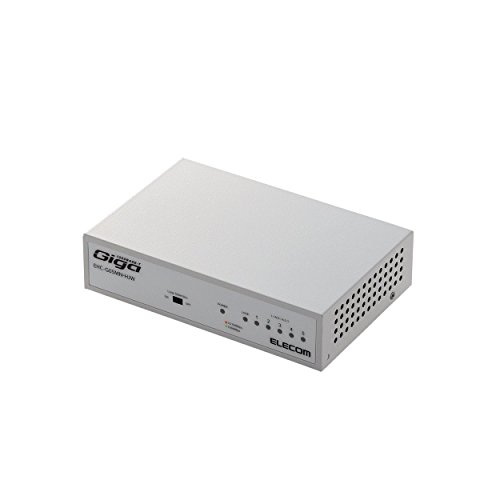 エレコム スイッチングハブ ギガビット 5ポート マグネット付き 電源内蔵 金属筺体 EHC-G05MN-HJW qqffhab 31M1+uiCooL.jpg